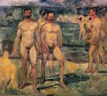 bathing men 1907 Abstract Nude